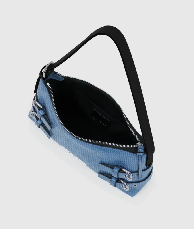 Sac à bandoulière en denim à boucles