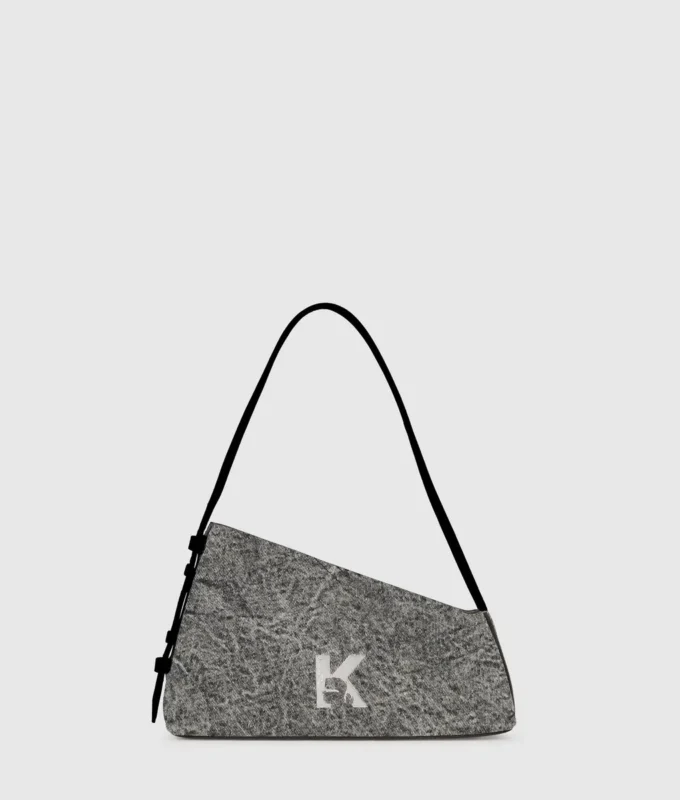 Sac à bandoulière en denim géométrique Sac à bandoulière en denim géométrique