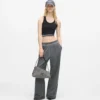 Sac à bandoulière en denim géométrique Sac à bandoulière en denim géométrique