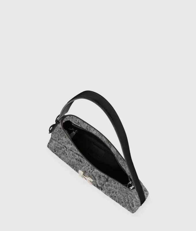 Sac à bandoulière en denim géométrique Sac à bandoulière en denim géométrique