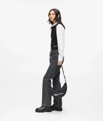 Sac bandoulière en nylon avec logo