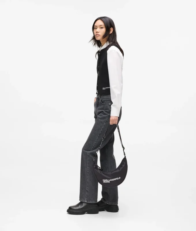 Sac bandoulière en nylon avec logo