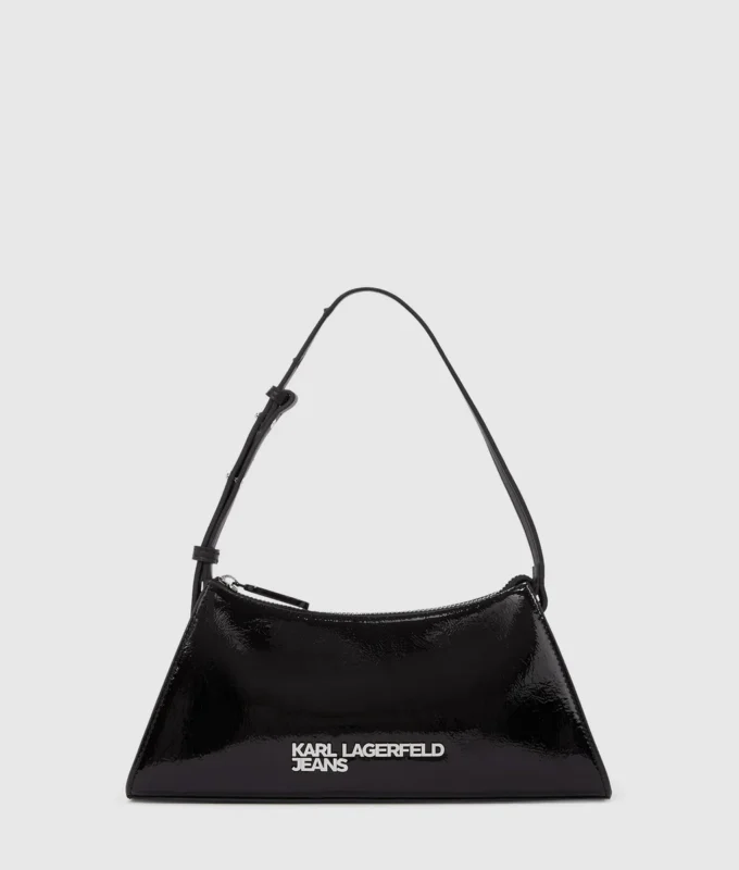 Sac à bandoulière géométrique brillant avec logo Sac à bandoulière géométrique brillant avec logo