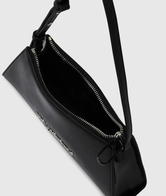 Sac à bandoulière géométrique brillant avec logo Sac à bandoulière géométrique brillant avec logo