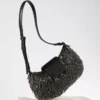 Sac à bandoulière K/Signature avec perles en forme de lune Sac à bandoulière K/Signature avec perles en forme de lune