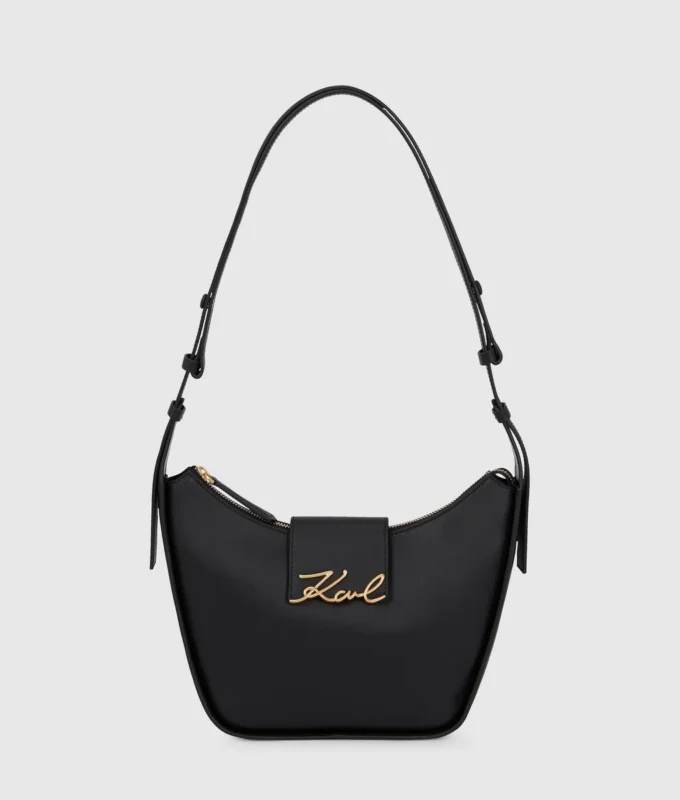 Sac à bandoulière moyen à fermeture éclair K/Signature