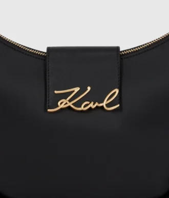 Sac à bandoulière moyen à fermeture éclair K/Signature