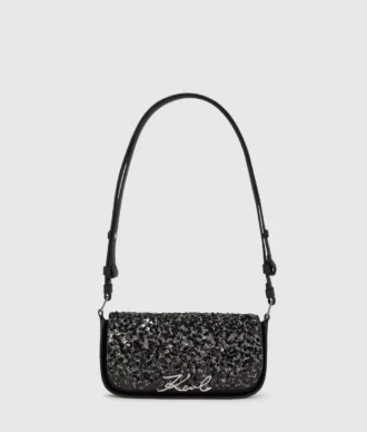 Sac à bandoulière à paillettes K/Signature