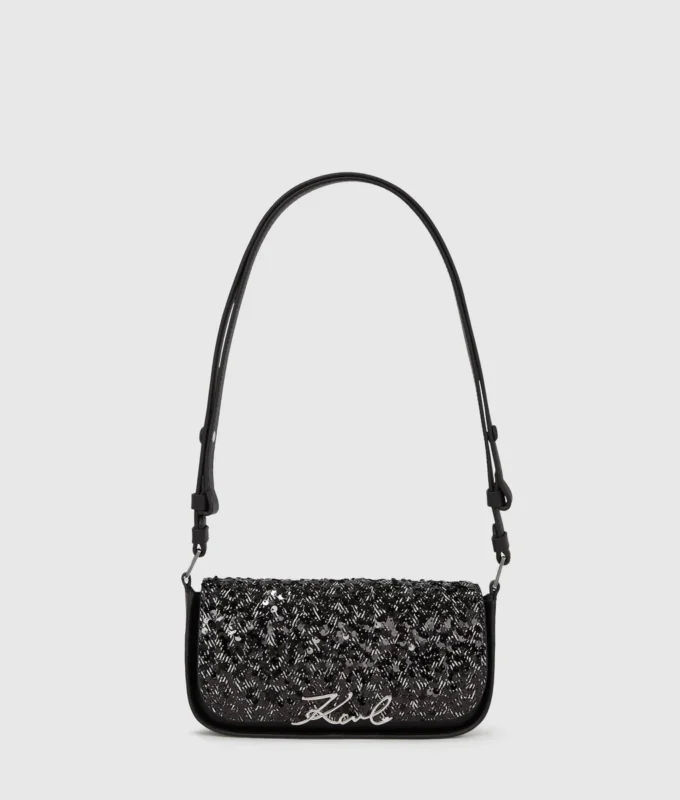 Sac à bandoulière à paillettes K/Signature Sac à bandoulière à paillettes K/Signature