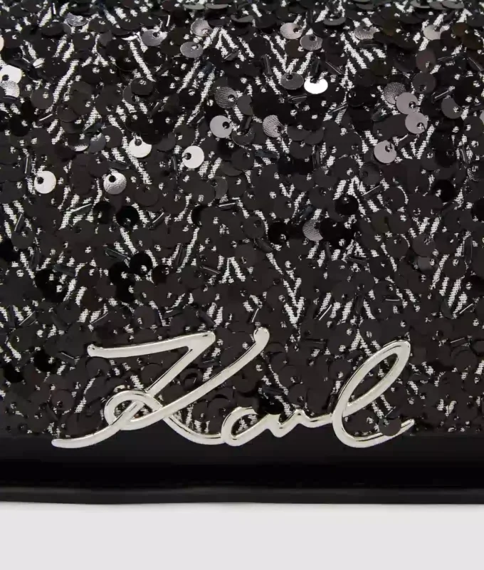 Sac à bandoulière à paillettes K/Signature Sac à bandoulière à paillettes K/Signature