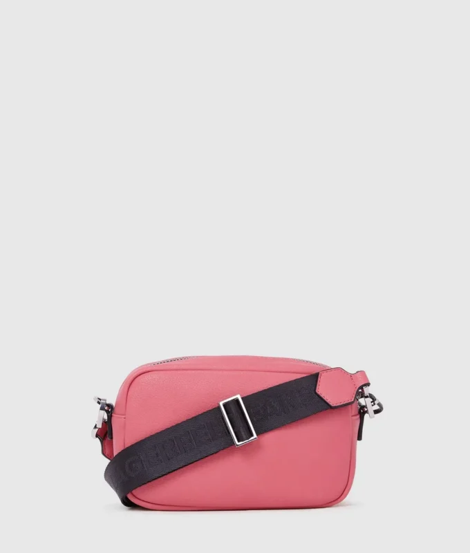 Sac à bandoulière pour appareil photo avec logo en forme de boîte