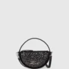 Sac à bandoulière rond à paillettes K/Signature