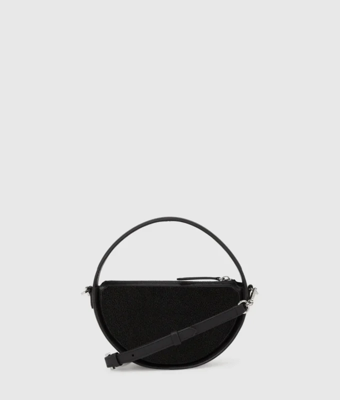 Sac à bandoulière rond à paillettes K/Signature