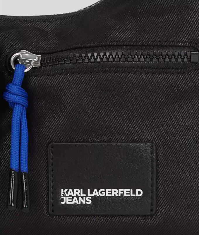SAC À BANDOULIÈRE UTILITAIRE EN DENIM ENDUIT SAC À BANDOULIÈRE UTILITAIRE EN DENIM ENDUIT