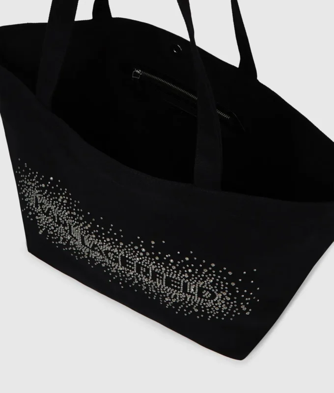Sac cabas avec logo en strass Sac cabas avec logo en strass