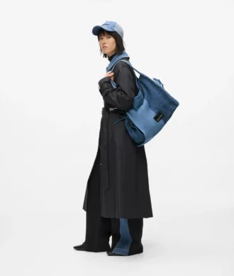 Sac cabas en denim bicolore