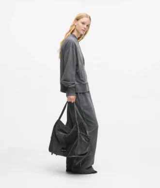 Sac cabas en denim bicolore