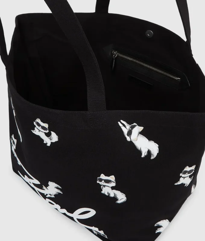 Sac cabas imprimé Ikon Choupette Sac cabas imprimé Ikon Choupette