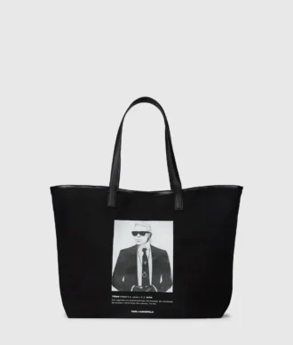 Sac cabas imprimé photo Karl