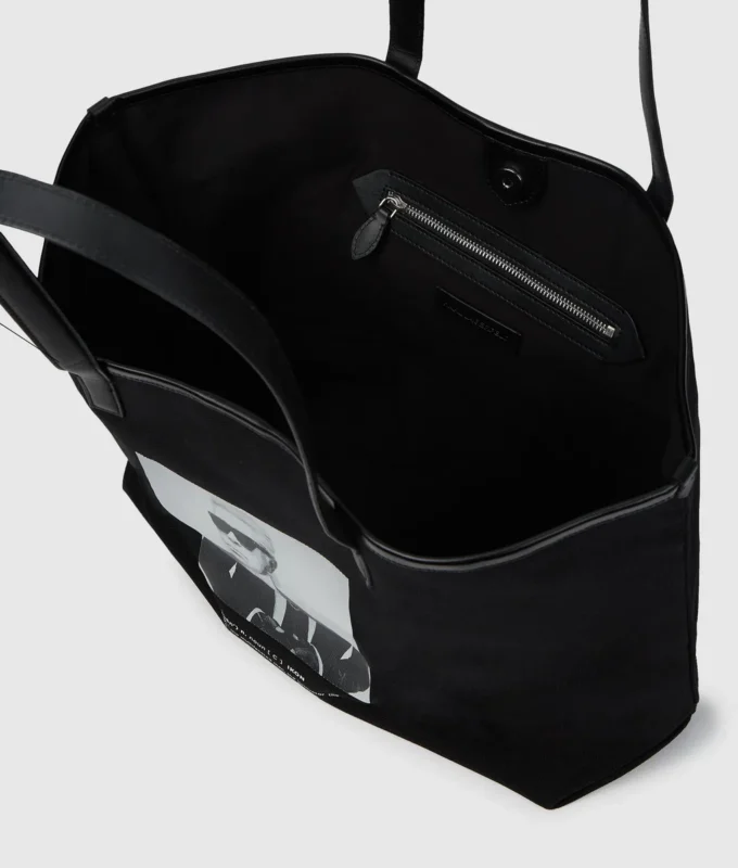 Sac cabas imprimé photo Karl