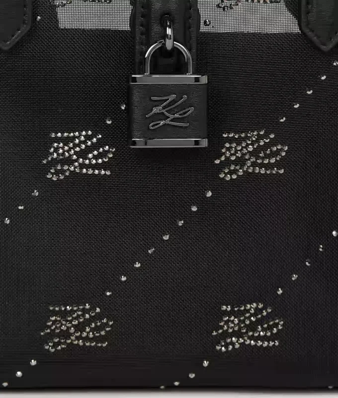 Sac cabas K/Autograph avec cadenas en strass