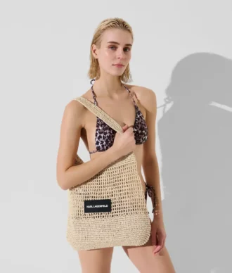 SAC DE PLAGE CROCHETÉ AVEC LOGO