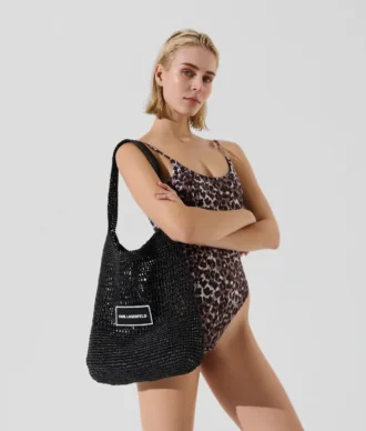 SAC DE PLAGE CROCHETÉ AVEC LOGO