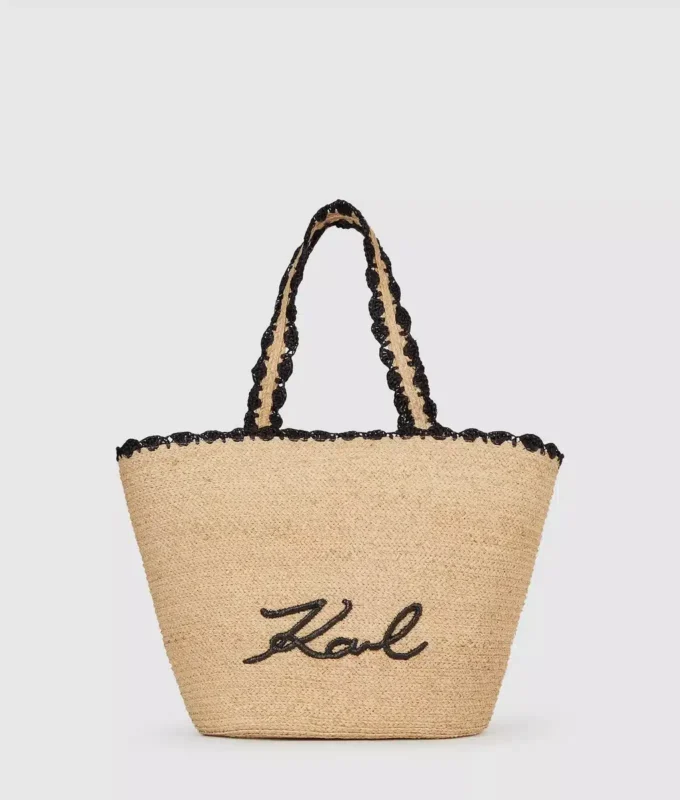 Sac de plage festonné K/Signature Sac de plage festonné K/Signature