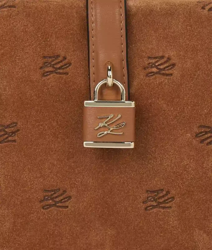 Sac fourre-tout en daim avec cadenas K/Autograph Sac fourre-tout en daim avec cadenas K/Autograph