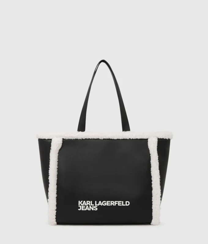 Sac fourre-tout en peau lainée Sac fourre-tout en peau lainée