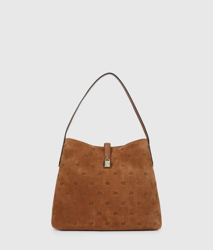 Sac hobo en daim K/Autograph avec cadenas Sac hobo en daim K/Autograph avec cadenas