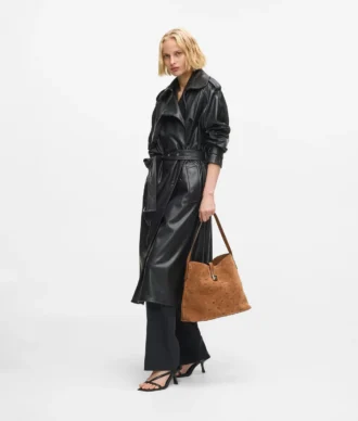 Sac hobo en daim K/Autograph avec cadenas