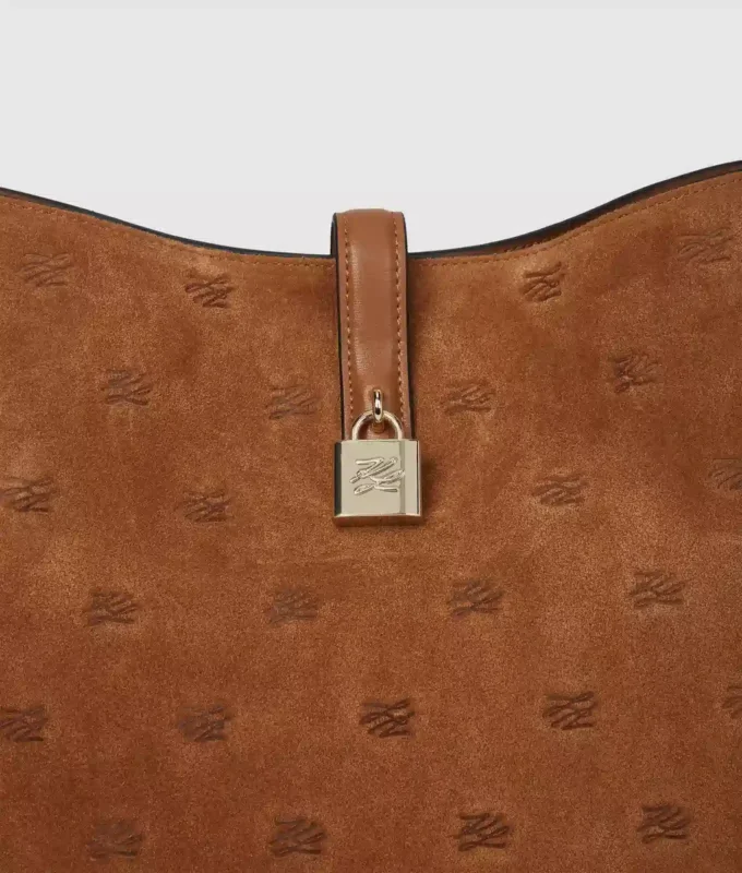 Sac hobo en daim K/Autograph avec cadenas Sac hobo en daim K/Autograph avec cadenas