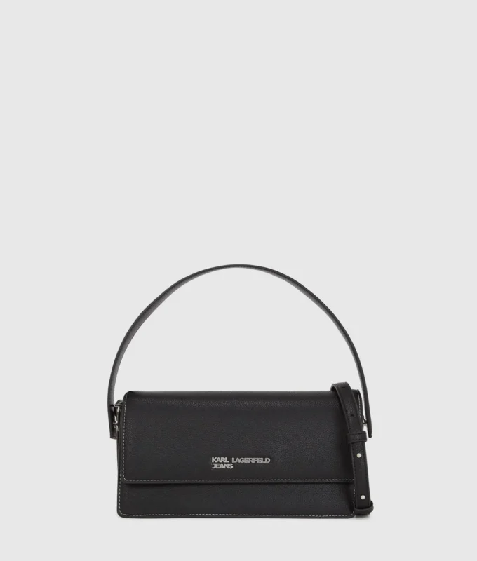 Sac à poignée supérieure avec logo métallique Sac à poignée supérieure avec logo métallique