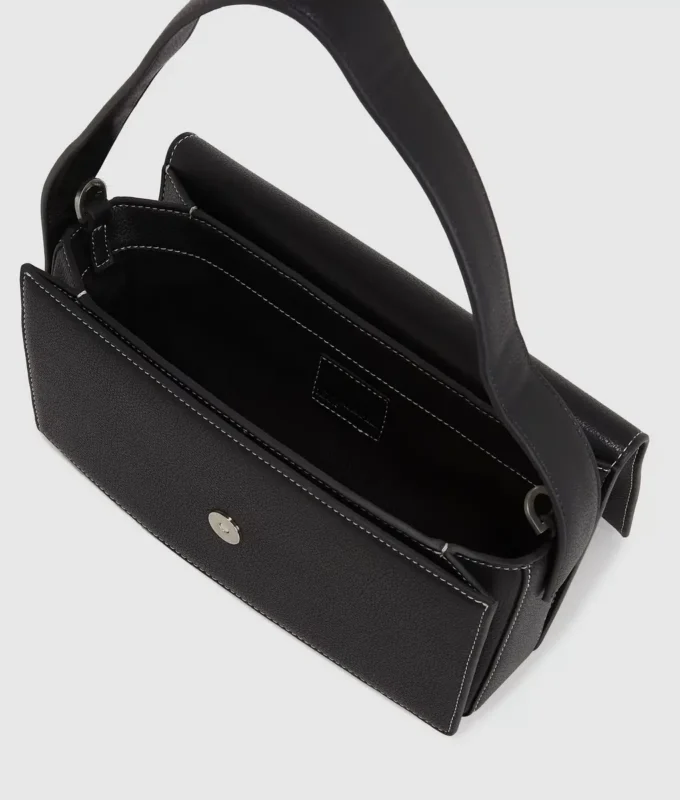 Sac à poignée supérieure avec logo métallique Sac à poignée supérieure avec logo métallique