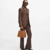 Sac à poignée supérieure en daim K/Signature Sac à poignée supérieure en daim K/Signature