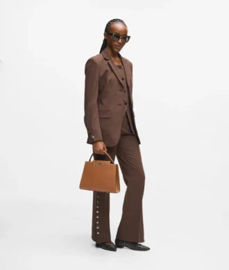 Sac à poignée supérieure en daim K/Signature
