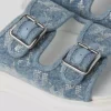SANDALES KAPRI EN DENIM AVEC STRASS SANDALES KAPRI EN DENIM AVEC STRASS
