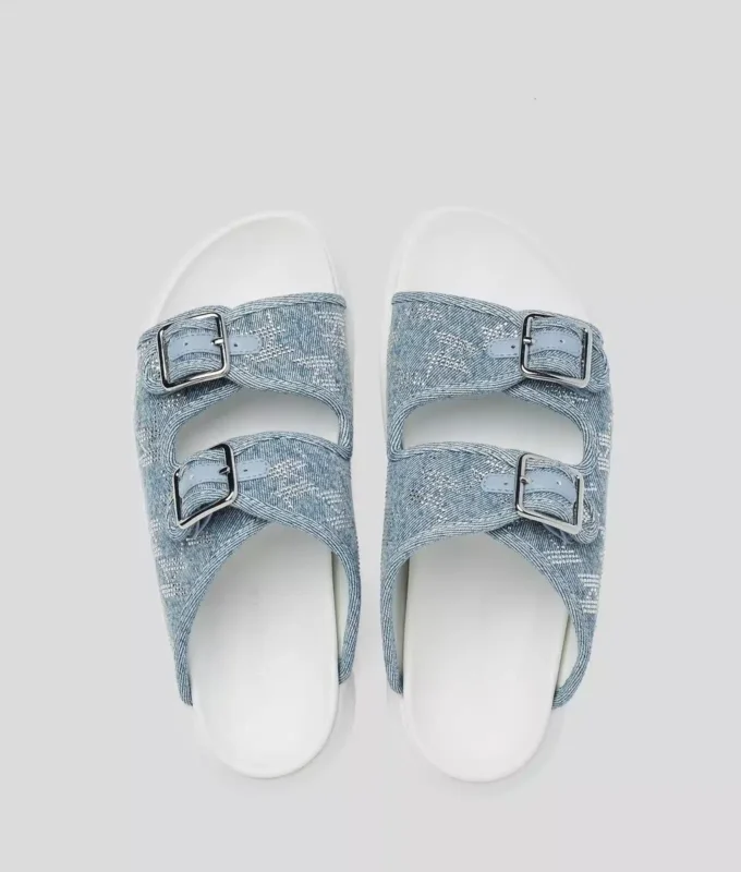 SANDALES KAPRI EN DENIM AVEC STRASS SANDALES KAPRI EN DENIM AVEC STRASS