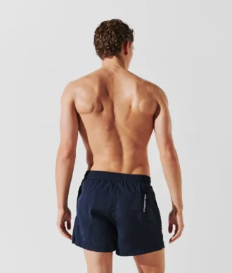 SHORT DE BAIN COURT AVEC LOGO MÉTALLIQUE
