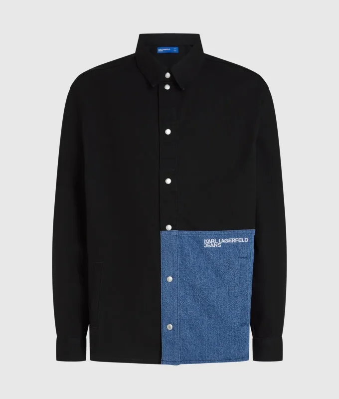 Surchemise à empiècements en denim Surchemise à empiècements en denim