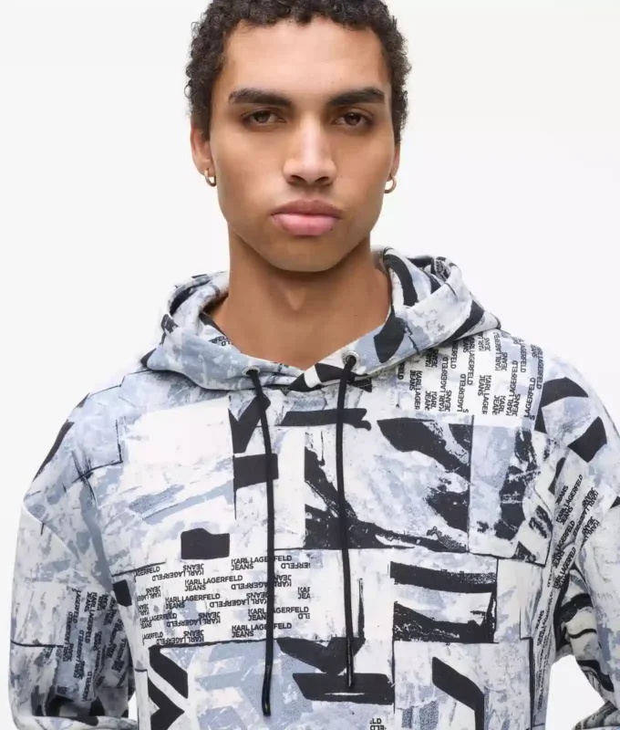 Sweat à capuche ample entièrement recouvert du motif Monogram Sweat à capuche ample entièrement recouvert du motif Monogram