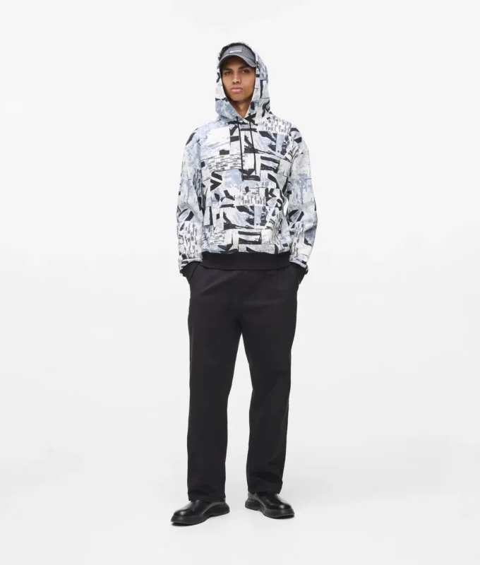 Sweat à capuche ample entièrement recouvert du motif Monogram Sweat à capuche ample entièrement recouvert du motif Monogram