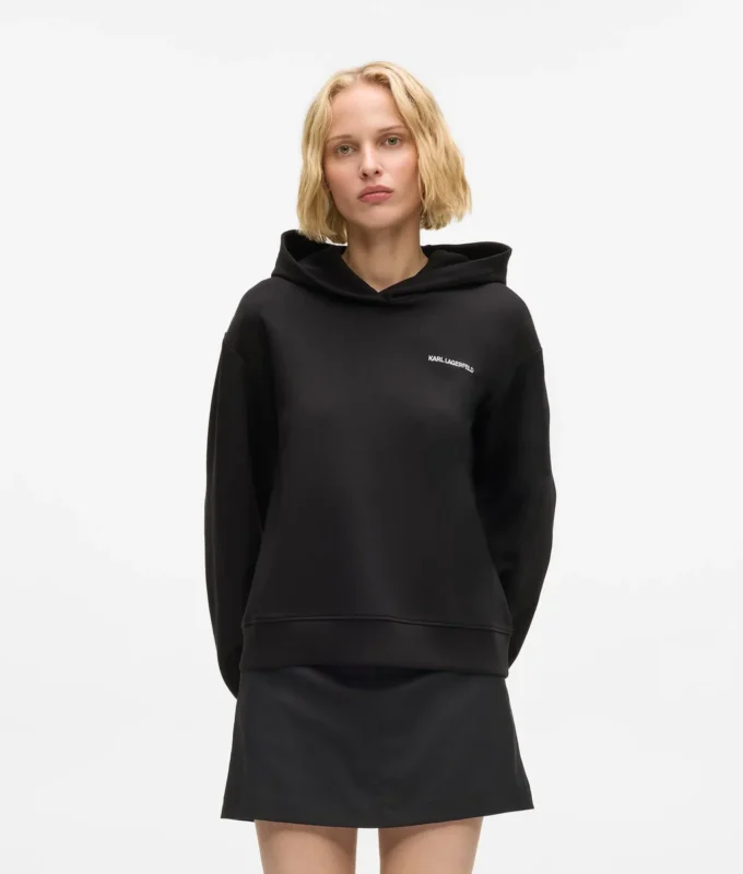 Sweat à capuche avec bande logo