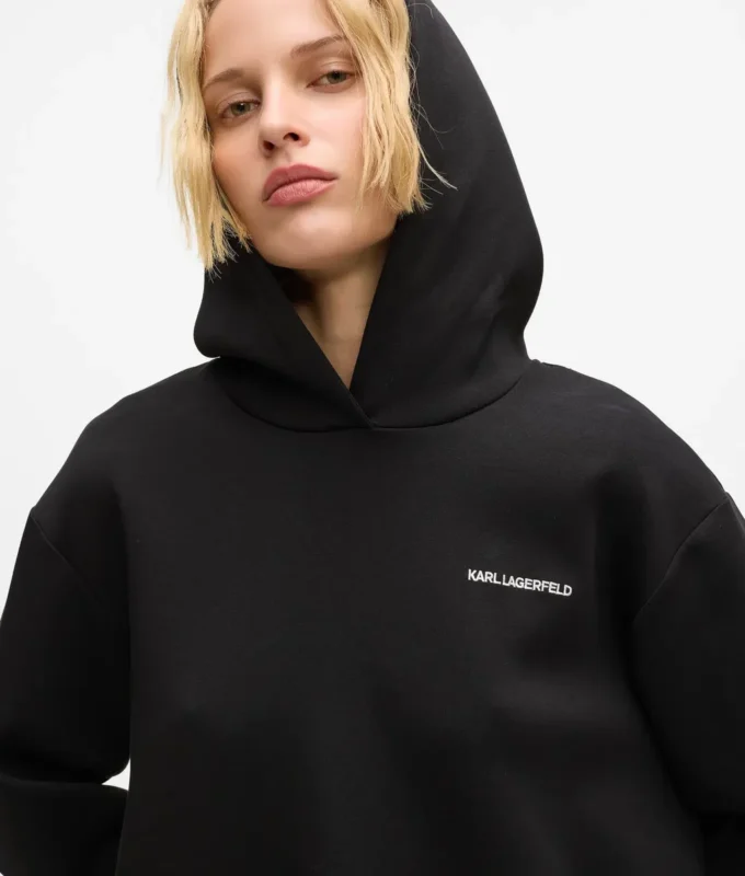 Sweat à capuche avec bande logo