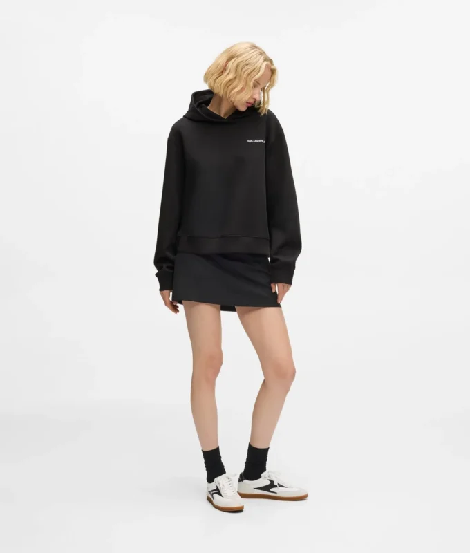 Sweat à capuche avec bande logo