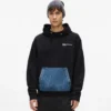 Sweat à capuche avec poche kangourou en denim