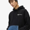 Sweat à capuche avec poche kangourou en denim
