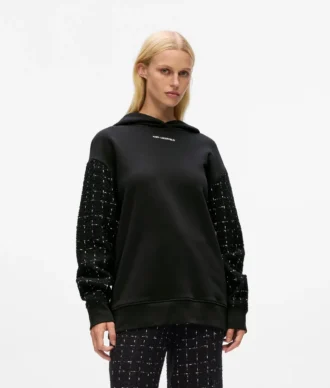 Sweat à capuche bouclé