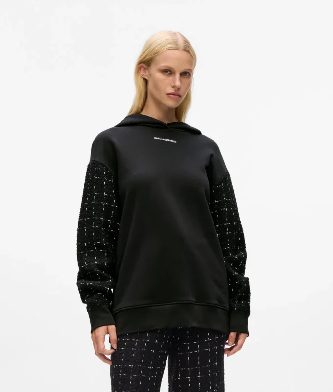 Sweat à capuche bouclé